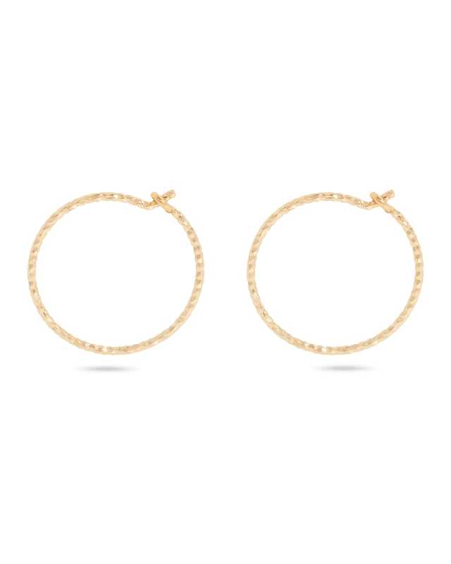 Gold Sparkle Hoop Earrings
